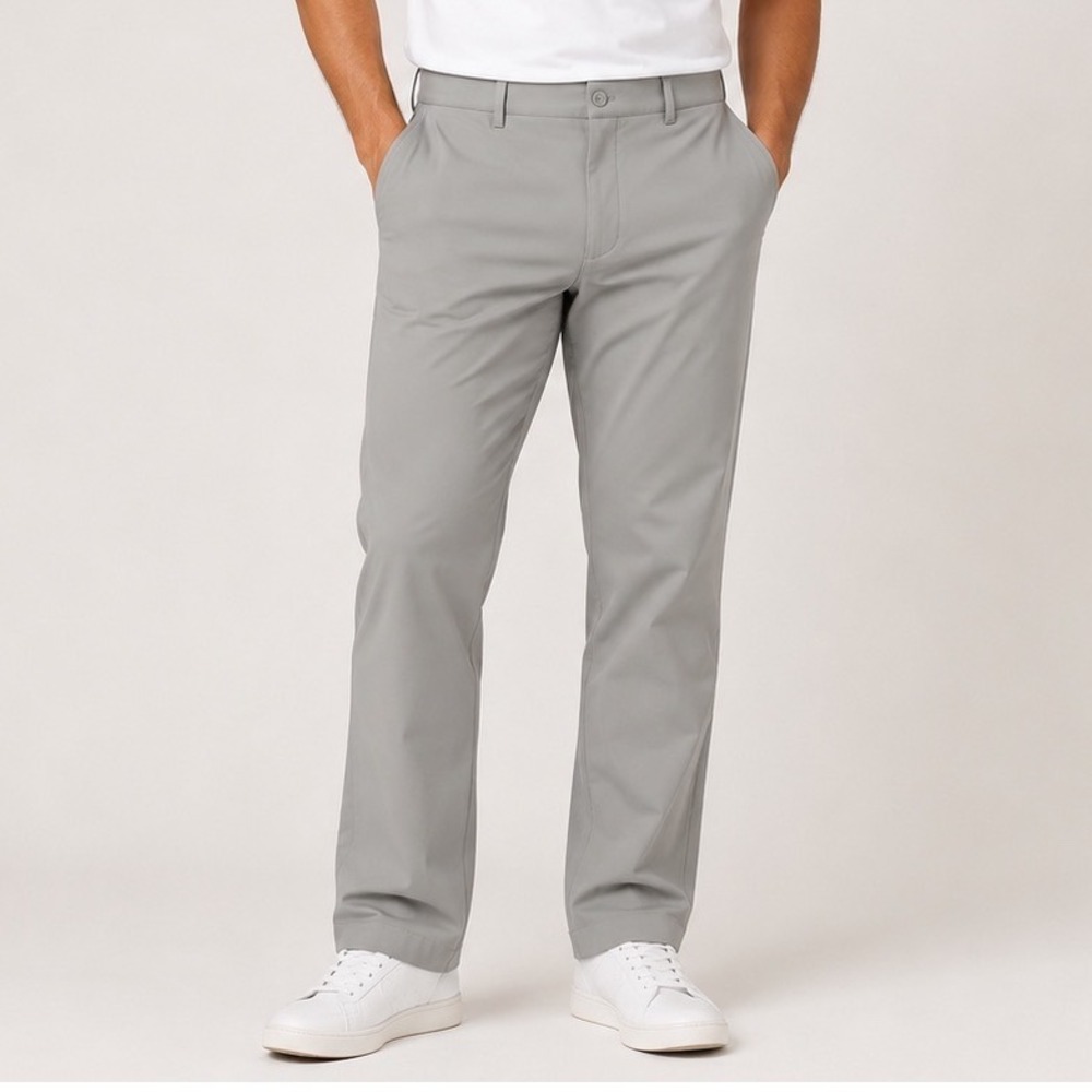 Greg Norman Mens Performance Stretch Golf Pants Shark Grey 40x30